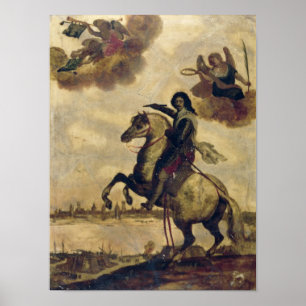 Louis XIII  at the Siege of La Rochelle Poster