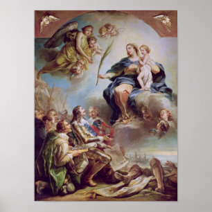 Louis XIII  Dedicating the Church Poster