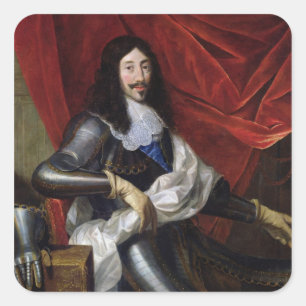 Louis XIII  King of France and Navarre Square Sticker
