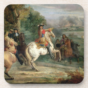 Louis XIV (1638-1715) Overseeing the Siege of a Ci Coaster