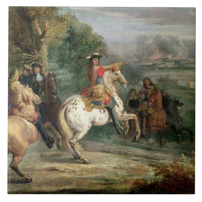 Louis XIV (1638-1715) Overseeing the Siege of a Ci Tile (Front)