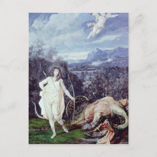Louis XIV  as Apollo, Slayer of Python Postcard