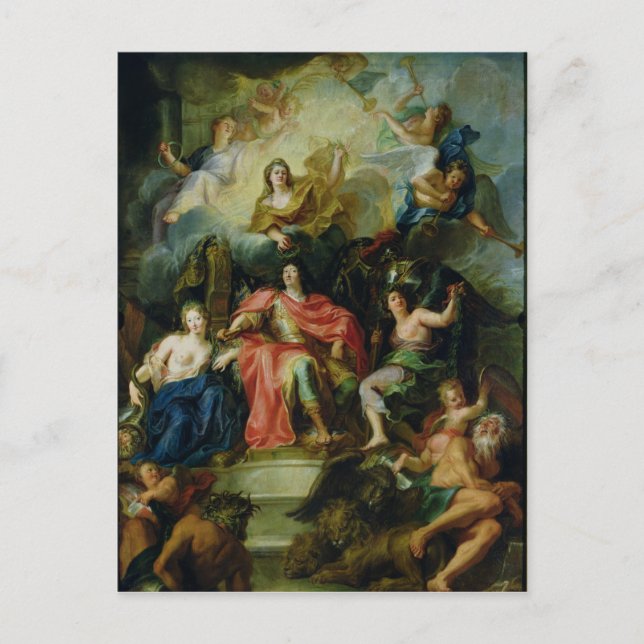 Louis XIV  Crowned by Glory, c.1686 Postcard (Front)
