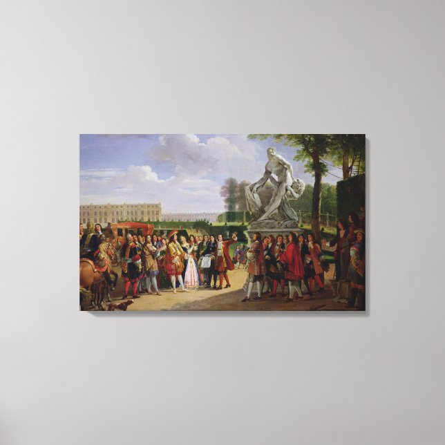 Louis XIV  Dedicating Puget's 'Milo of Canvas Print (Front)