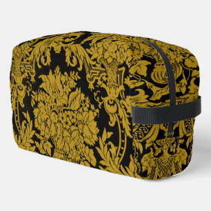 Louis XIV Golden Damask Dopp Kit