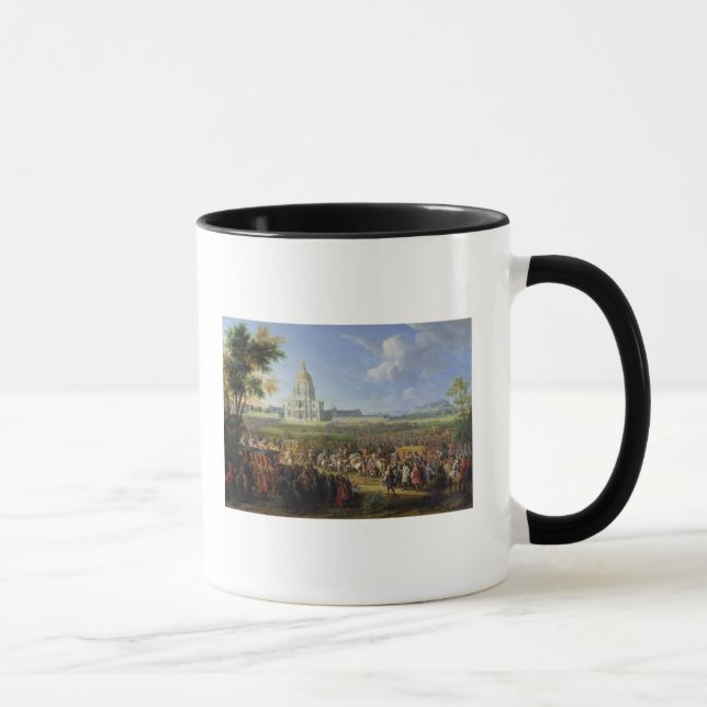 Louis XIV his Entourage Visiting Les Invalides Mug (Right)