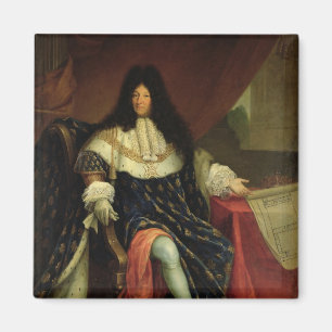 Louis XIV Holding a Plan of the Maison Royale Magnet