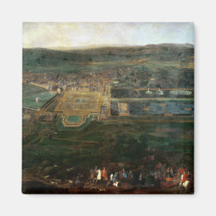 Louis XIV hunting near chateau of Fontainebleau Magnet