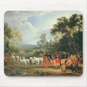 Louis XIV in his state coach Mouse Pad