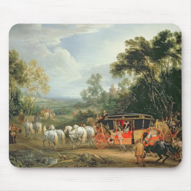 Louis XIV  in his state coach Mouse Pad (Front)