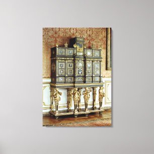Louis XIV jewellery cabinet, Gobelins Workshop Canvas Print