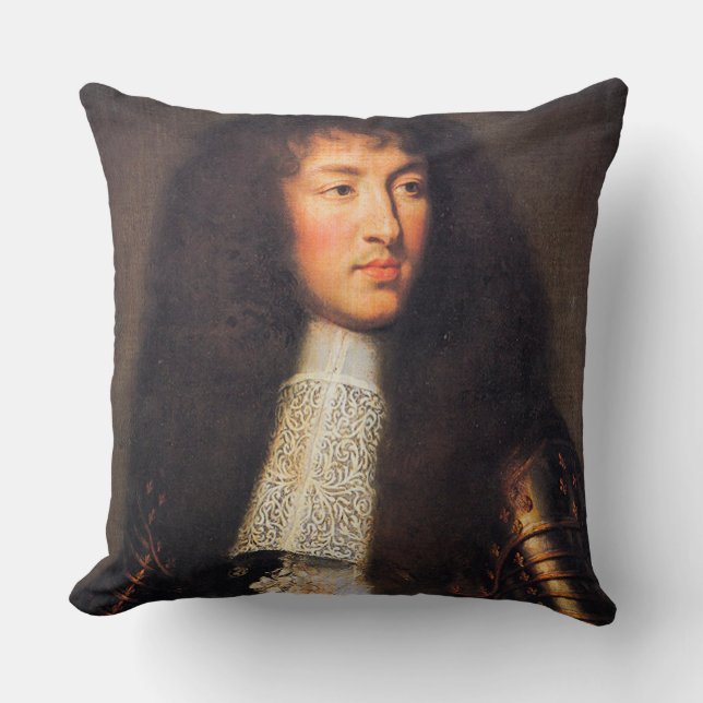 Louis XIV Pillow Cushion (Front)