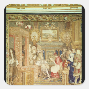Louis XIV  receiving the Papal Legate Square Sticker