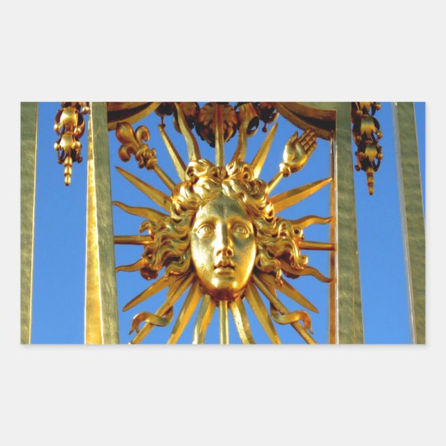 louis xiv sun king rectangular sticker (Front)