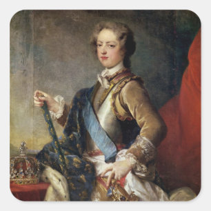Louis XV aged 15, after 1725 Square Sticker