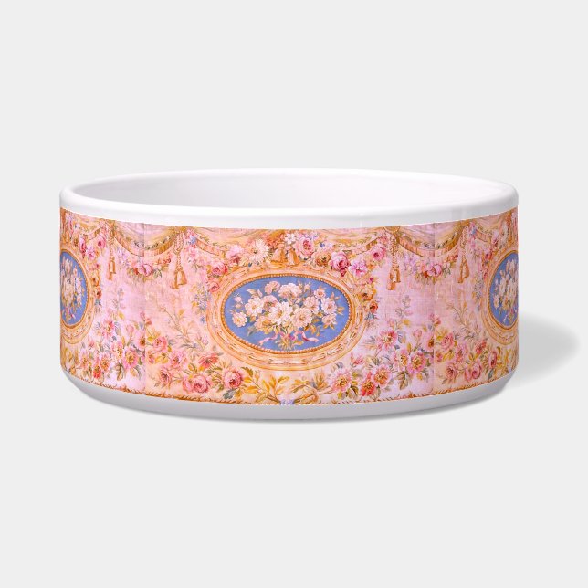 Louis XV Floral Pet Bowl (Front)