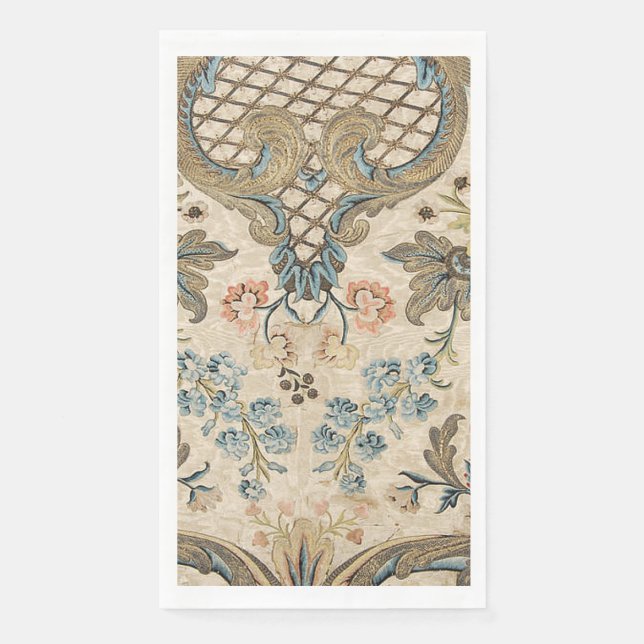 Louis XV Floral Print Guest Towel Napkin (Front)