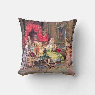 Louis XV French Colourful Motif Cushion