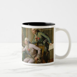 Louis XVI Giving Instructions to La Perouse Two-Tone Coffee Mug