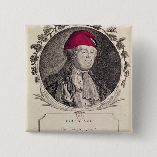 Louis XVI  wearing a phrygian bonnet 15 Cm Square Badge