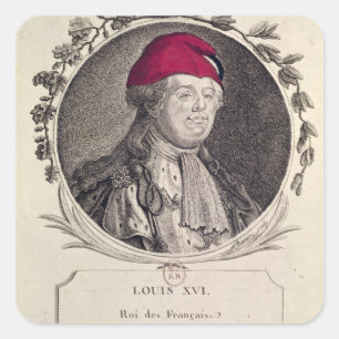 Louis XVI  wearing a phrygian bonnet Square Sticker