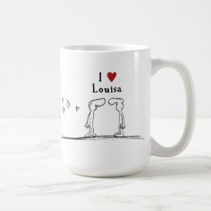 Louisa "I love Louisa" "i heart Louisa" Coffee Mug