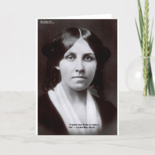 Louisa May Alcott 2 Flints Love Quote Cards & Gift