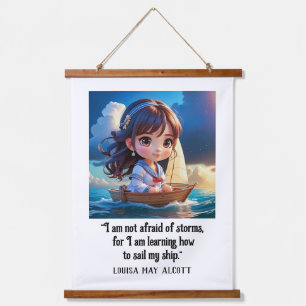 Louisa May Alcott HOW TO SAIL MY SHIP Hanging Tapestry