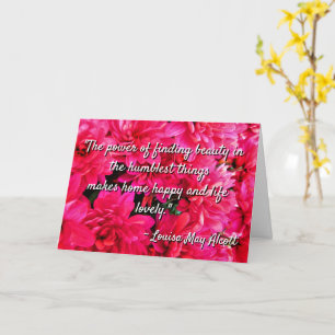 Louisa May Alcott Quote Humble Beauty Card
