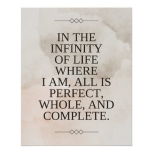 Louise Hay Quote - All is Perfect Poster