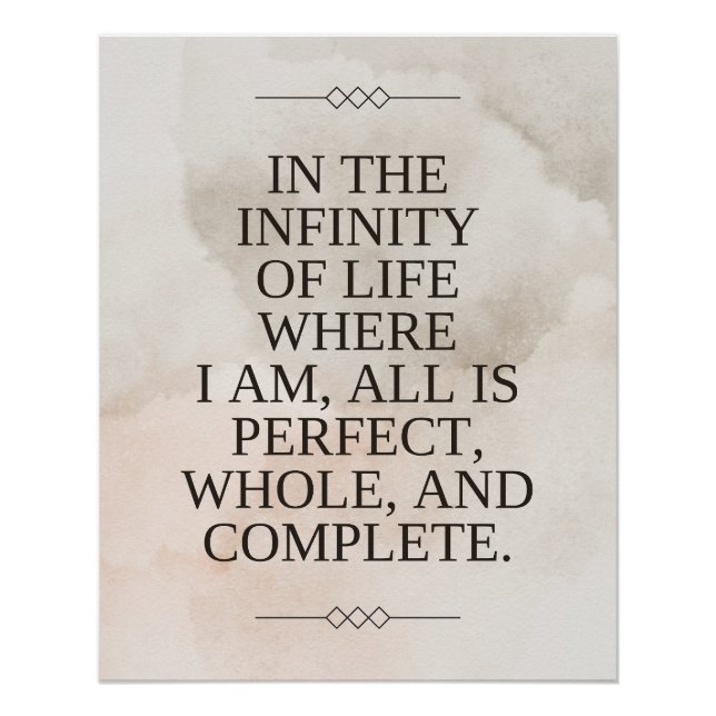 Louise Hay Quote - All is Perfect Poster (Front)