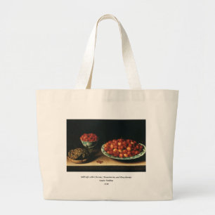 Louise Moillon Cherries Strawberries Gooseberries Large Tote Bag