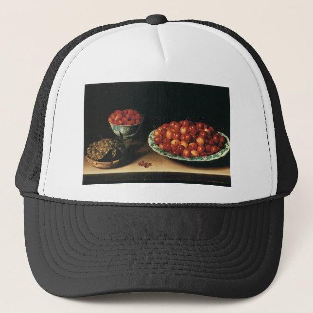 Louise Moillon Cherries Strawberries Gooseberries Trucker Hat (Front)