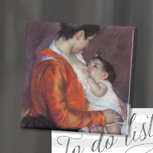 Louise Nursing Her Child Mary Cassatt Magnet