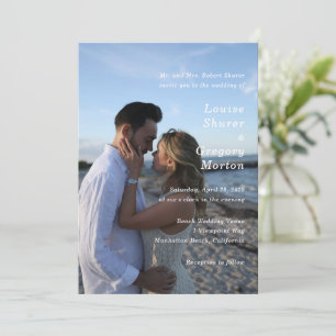 Louise Simple Photo Modern Wedding Invitation