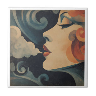 Louise Under Glass Square Tile