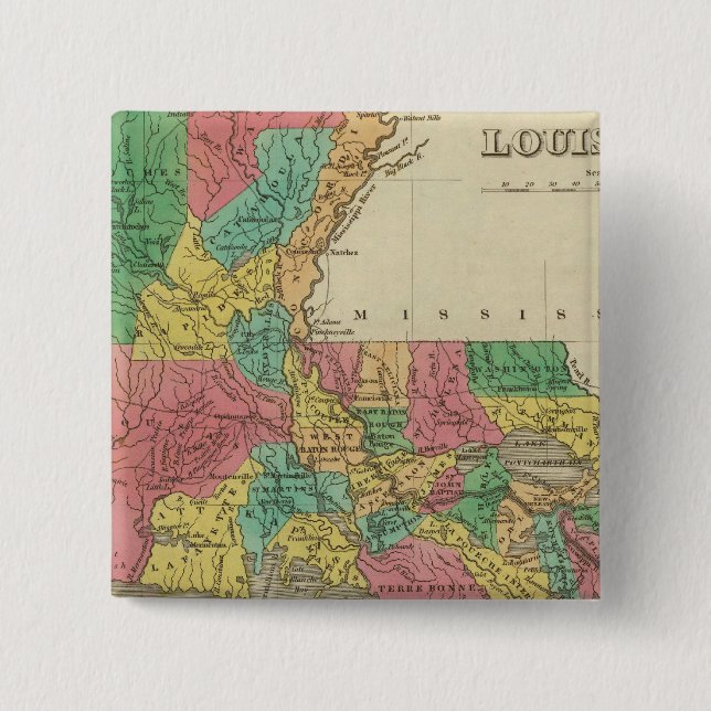 Louisiana 15 Cm Square Badge (Front)
