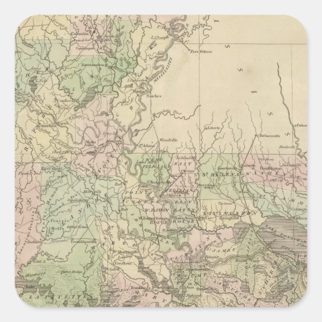 Louisiana 3 square sticker (Front)