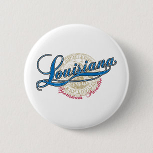 Louisiana 6 Cm Round Badge