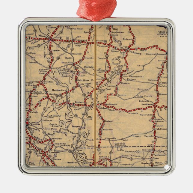 Louisiana 9 metal tree decoration (Front)