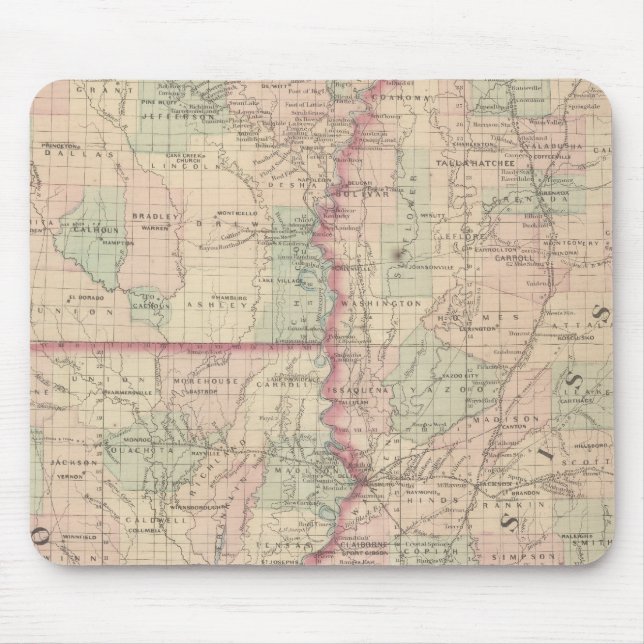 Louisiana and Mississippi Mouse Pad (Front)