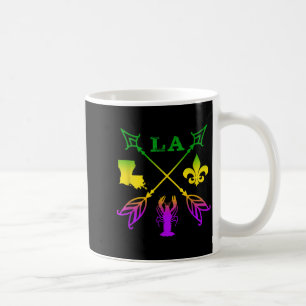 Louisiana Arrow Mardi Gras , Uni-adult, Black, Sma Coffee Mug