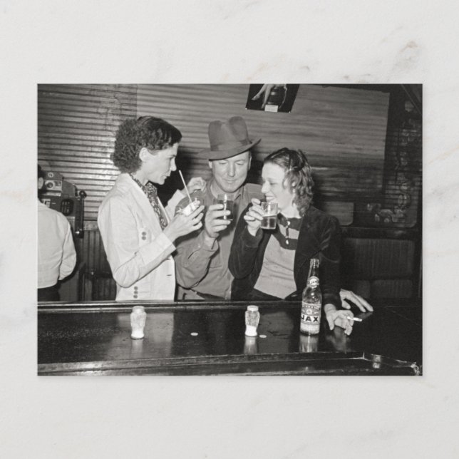 Louisiana Bar, 1938 Postcard (Front)