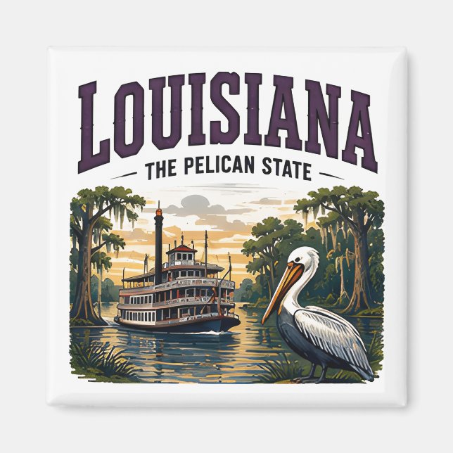 Louisiana Bayou Heritage Adventure Magnet (Front)