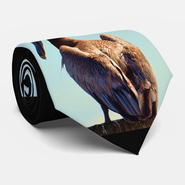 Louisiana Brown Pelican 4.jpg Tie (Rolled)