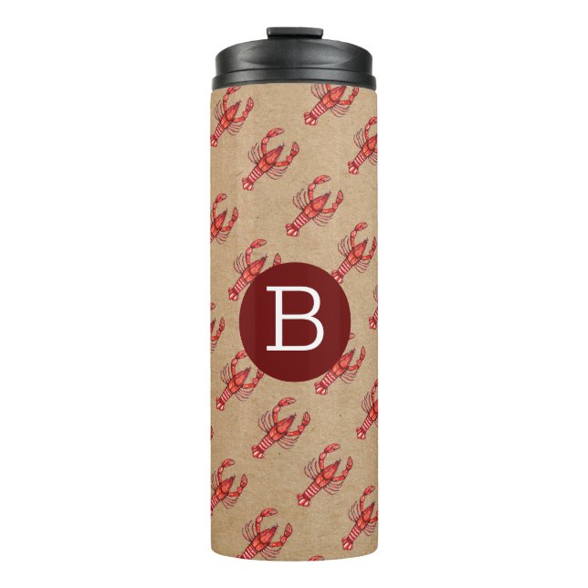 Louisiana Cajun Crawfish | Monogram Thermal Tumbler (Front)
