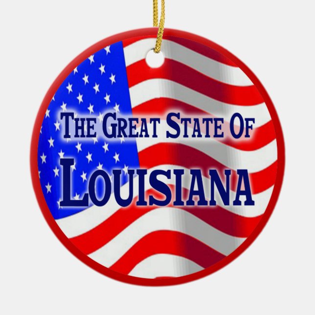 Louisiana Ceramic Tree Decoration (Front)