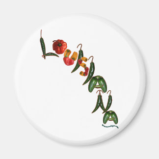 Louisiana Chilli Peppers Magnet