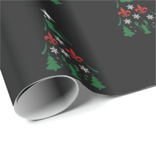 Louisiana Christmas Holiday Cajun Wrapping Paper