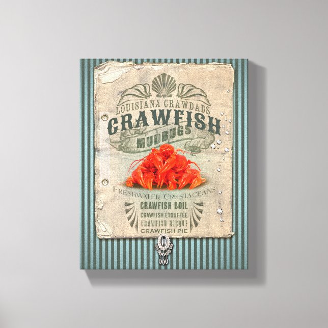 Louisiana Crawfish Canvas Print (Front)